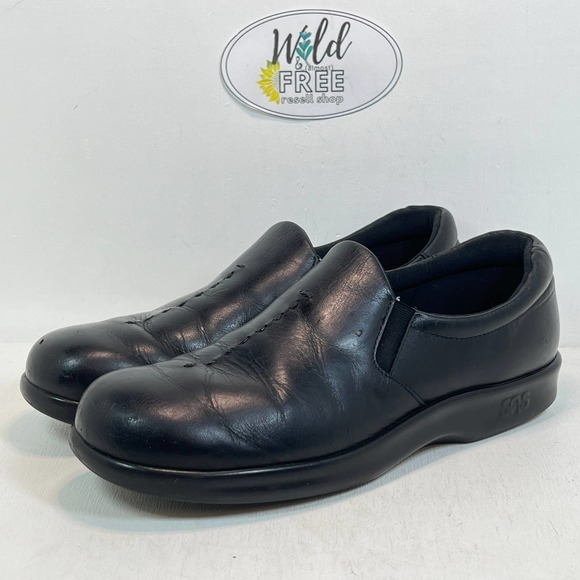 SAS Viva Slip On Shoe Comfort Loafer -Black Leather -Women 9.5 - Picture 2 of 10